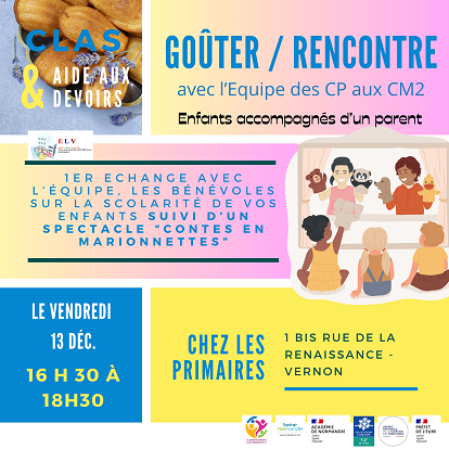 You are currently viewing Invitation : goûter du CLAS le 13 décembre 2024