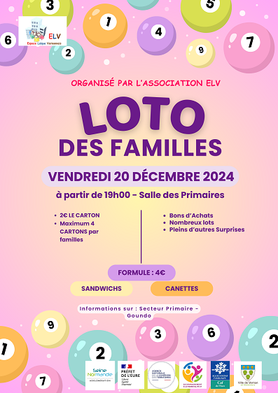 Lire la suite à propos de l’article Invitation : loto des familles le 20 décembre