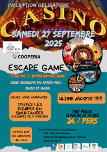 Lire la suite à propos de l’article Invitation : Escape game le 27 septembre 2025